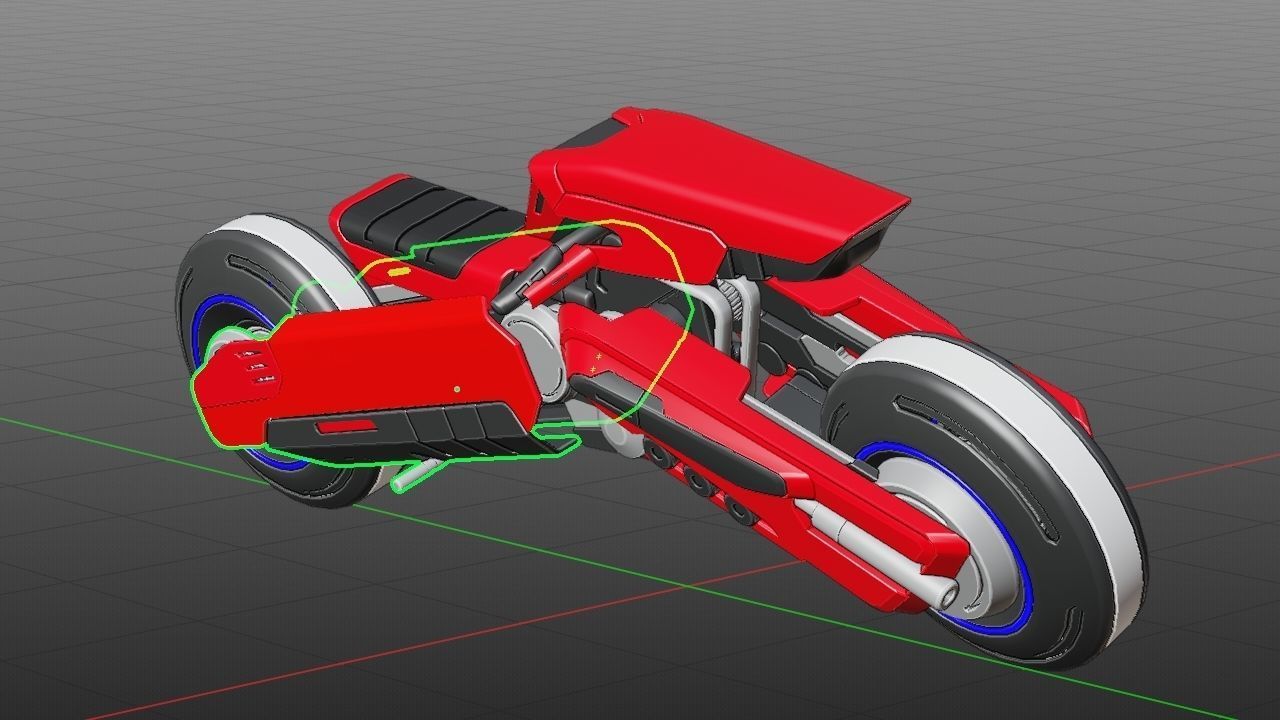 FUTURISTIC VEHICLE  rigged 3D model_32