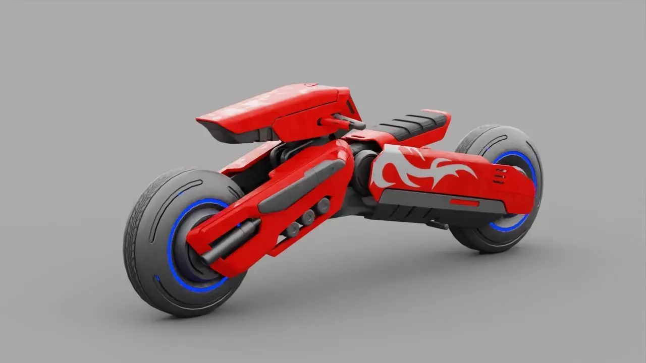 FUTURISTIC VEHICLE  rigged 3D model_0