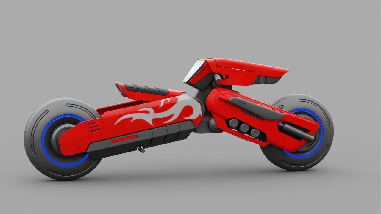 FUTURISTIC VEHICLE  rigged 3D model_4