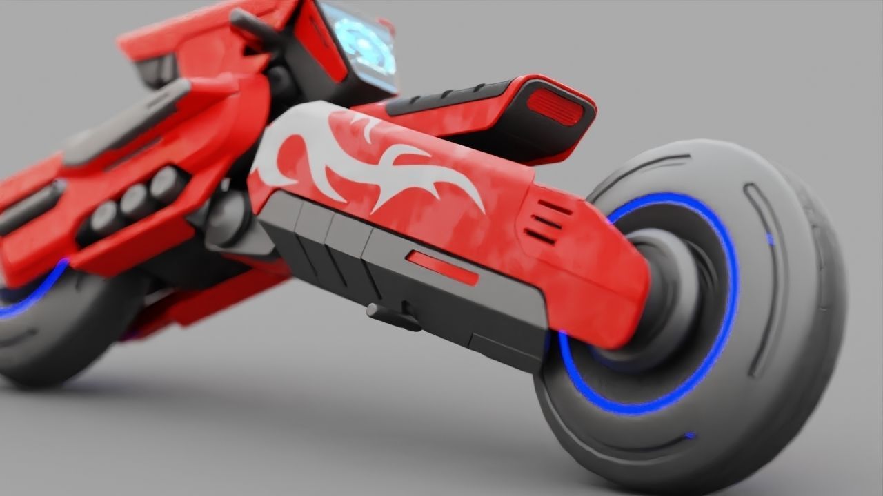 FUTURISTIC VEHICLE  rigged 3D model_23