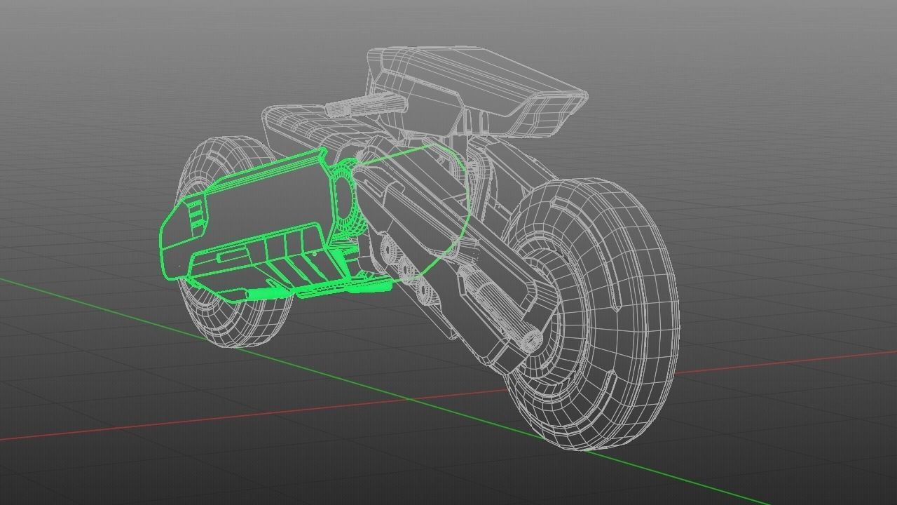 FUTURISTIC VEHICLE  rigged 3D model_35