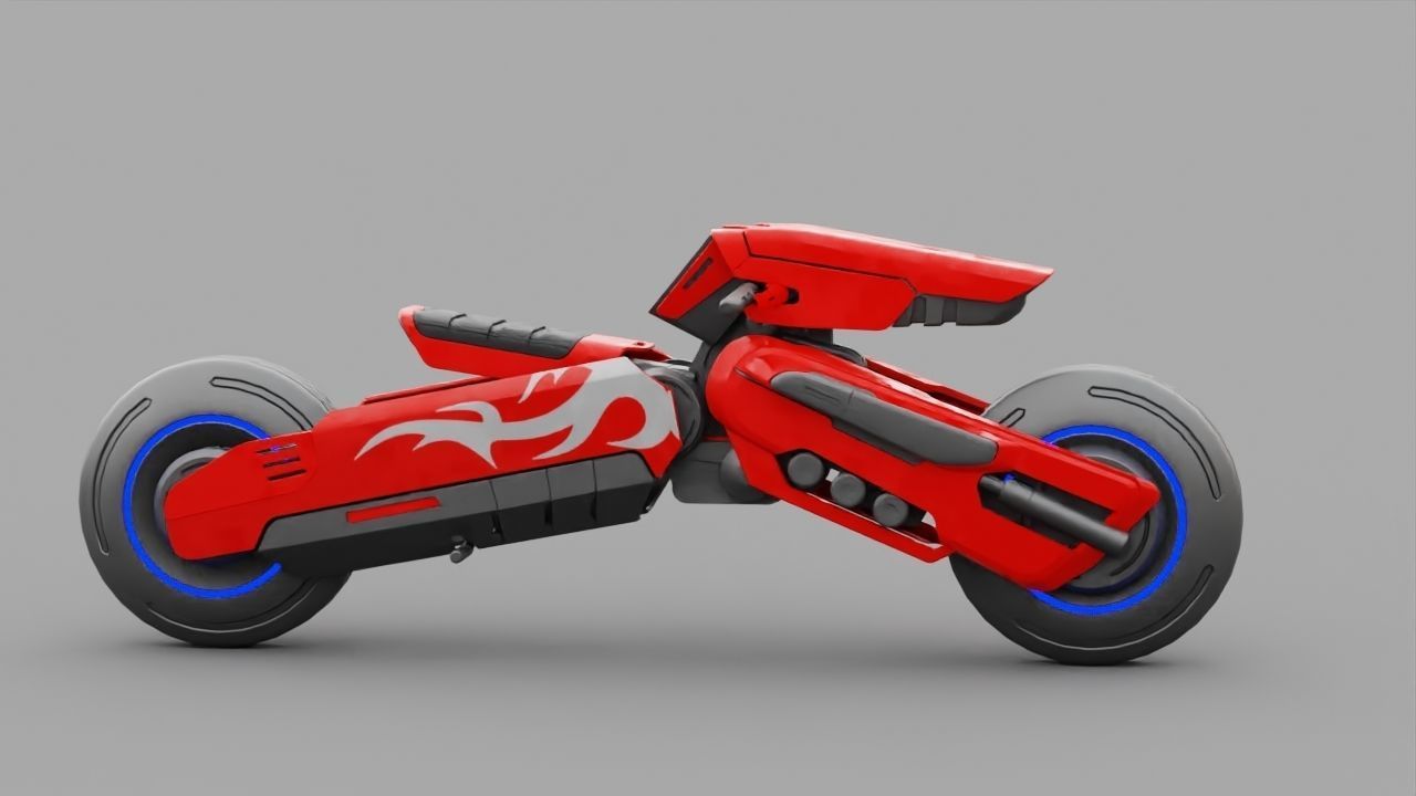 FUTURISTIC VEHICLE  rigged 3D model_3
