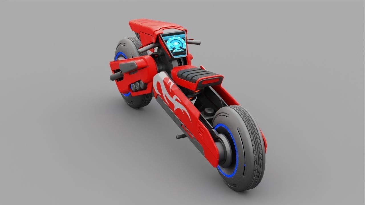 FUTURISTIC VEHICLE  rigged 3D model_9