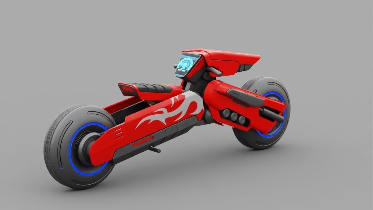 FUTURISTIC VEHICLE  rigged 3D model_5