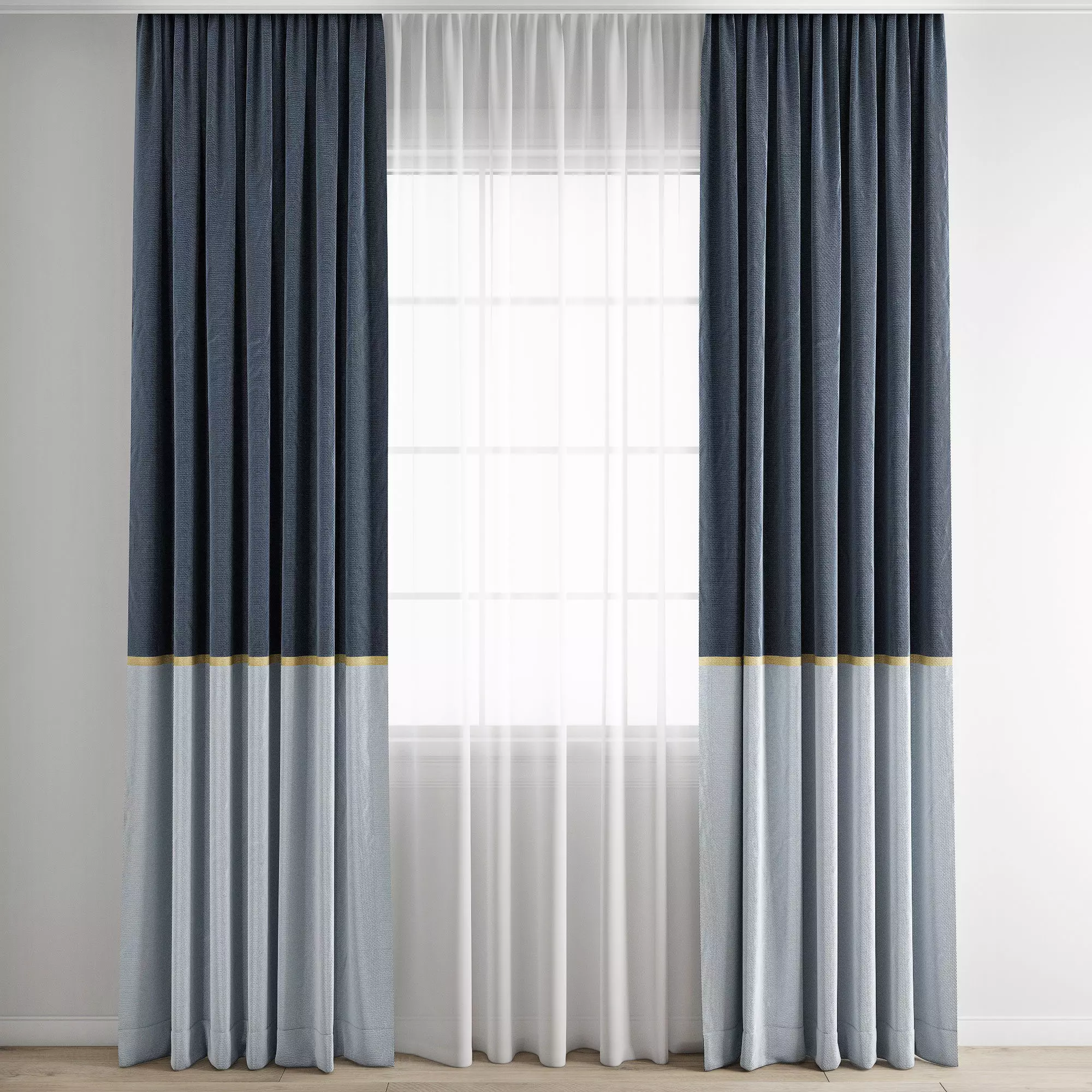 Curtain 357 3D model_0