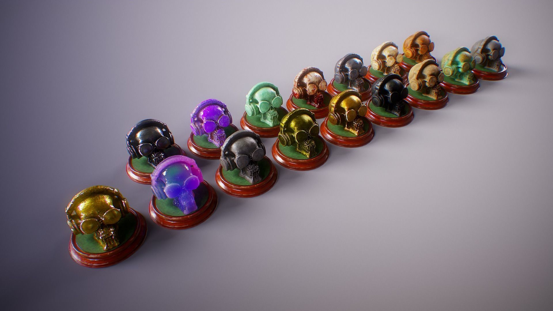 PBR Skull Sculpture Mega Collection Low-poly 3D model_53