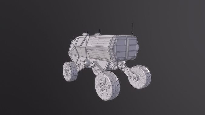 Planetary rover Scarab Low-poly 3D model 6