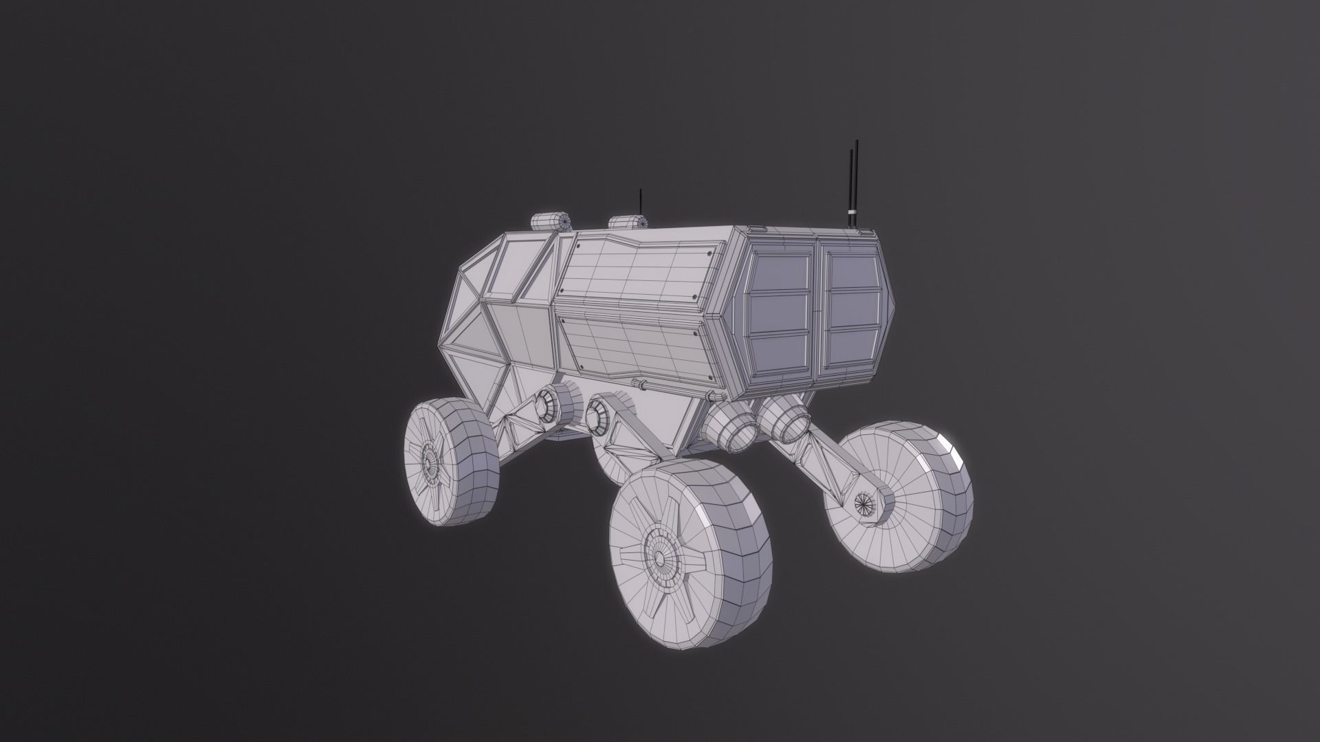 Planetary rover Scarab Low-poly 3D model_5