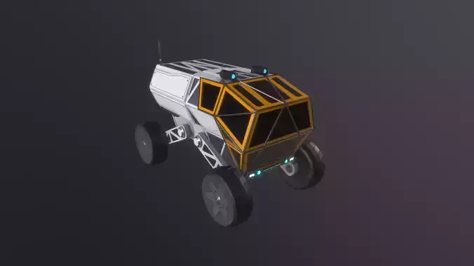 Planetary rover Scarab Low-poly 3D model