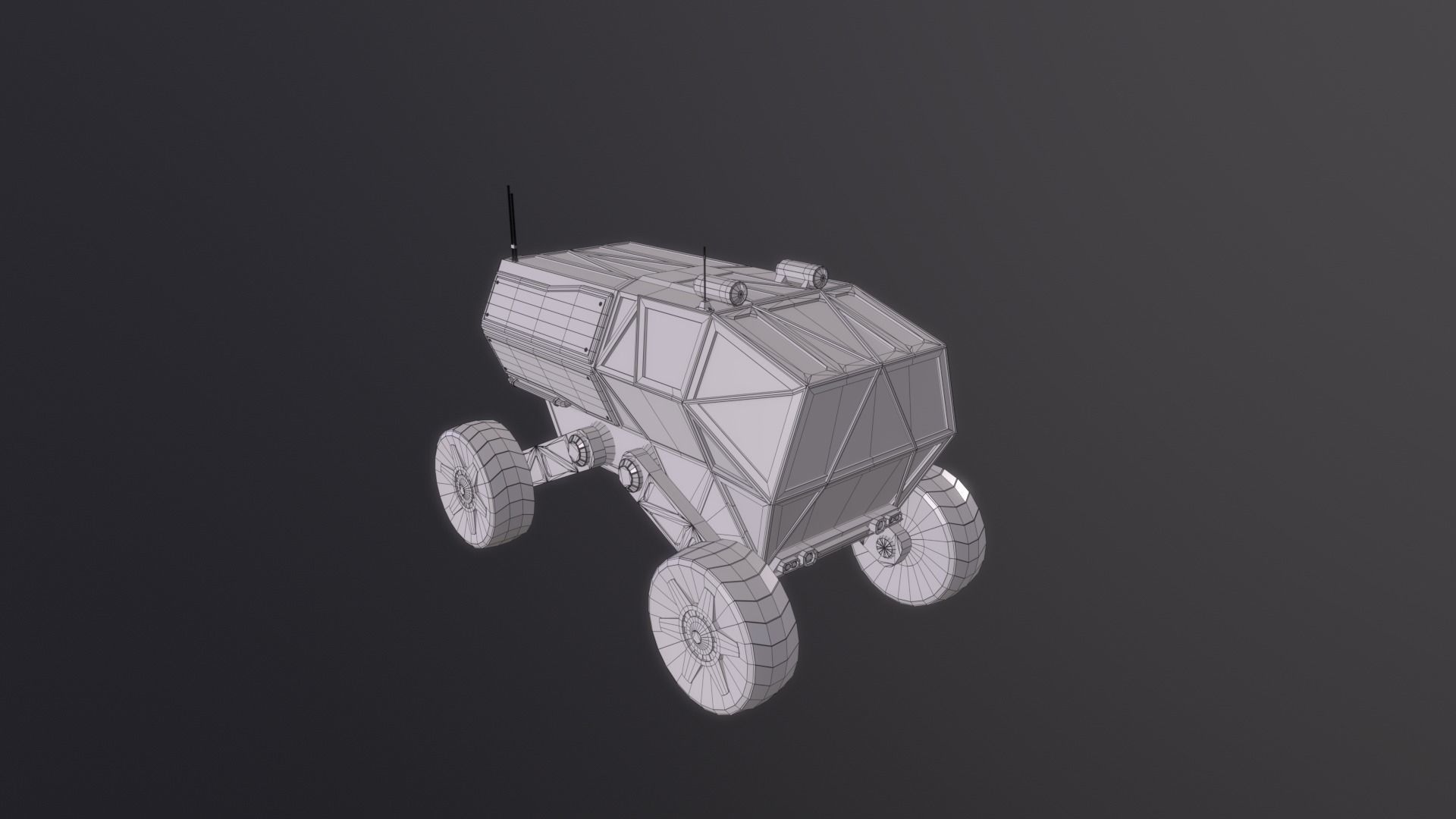 Planetary rover Scarab Low-poly 3D model_2