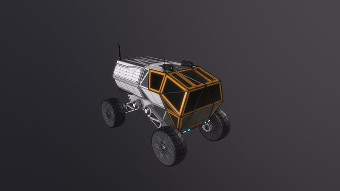 Planetary rover Scarab Low-poly 3D model 2