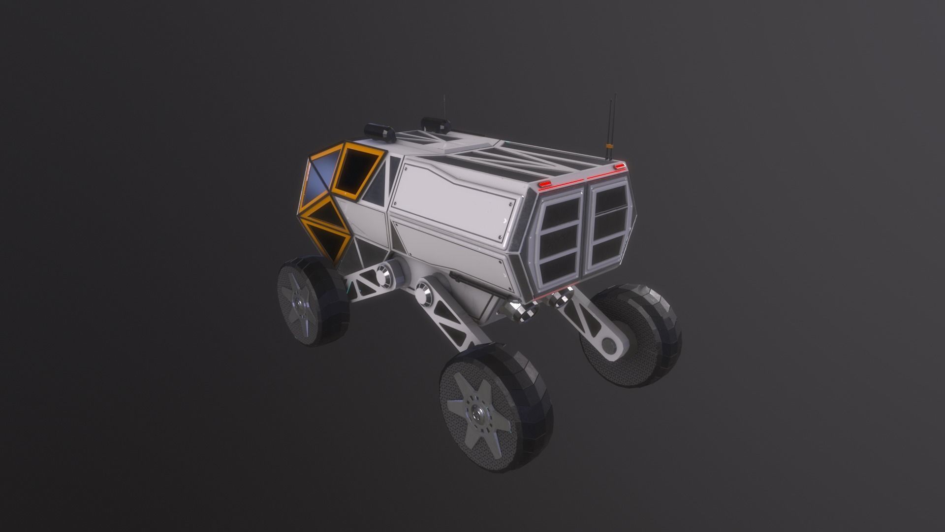 Planetary rover Scarab Low-poly 3D model_3