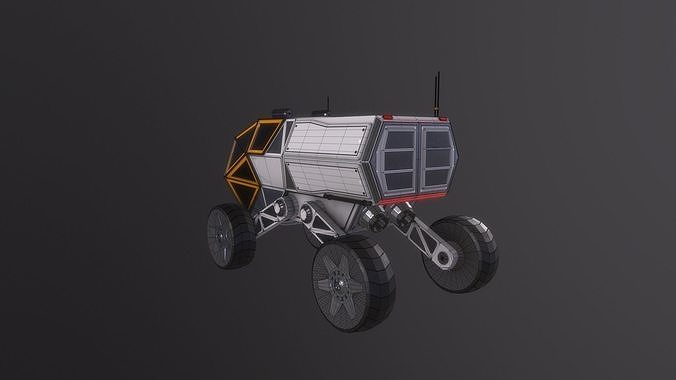 Planetary rover Scarab Low-poly 3D model 5