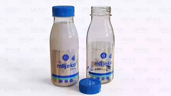 Milk bottle - Classic G series 250 ml 3D model