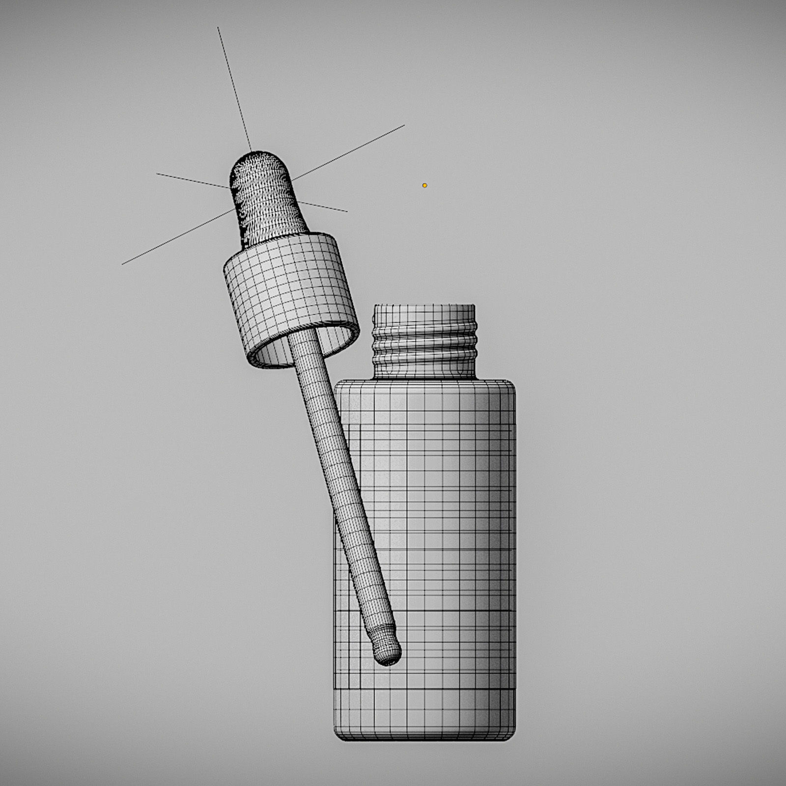 Cosmetic perfume bottle with pipette 30ml 3D model_8