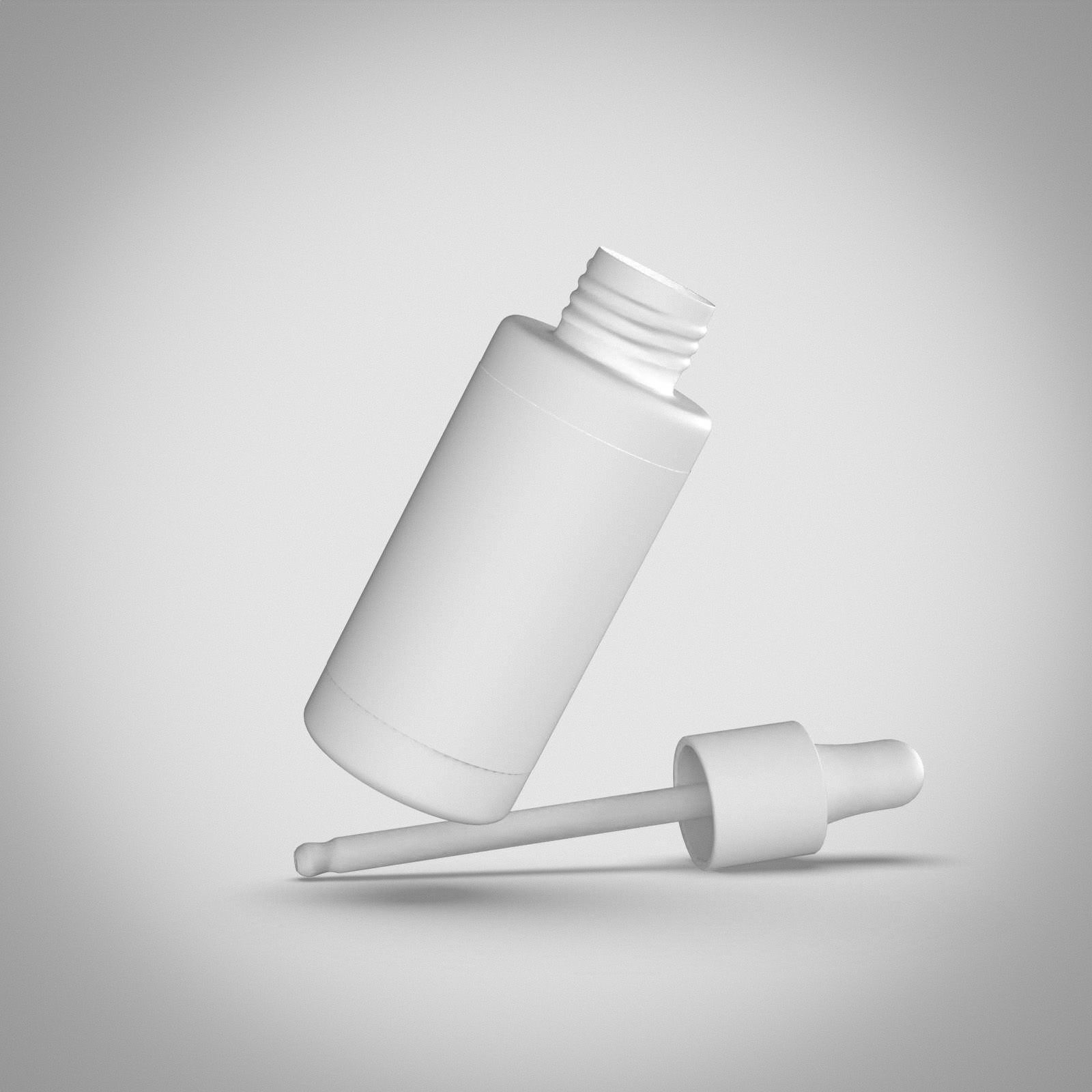 Cosmetic perfume bottle with pipette 30ml 3D model_4