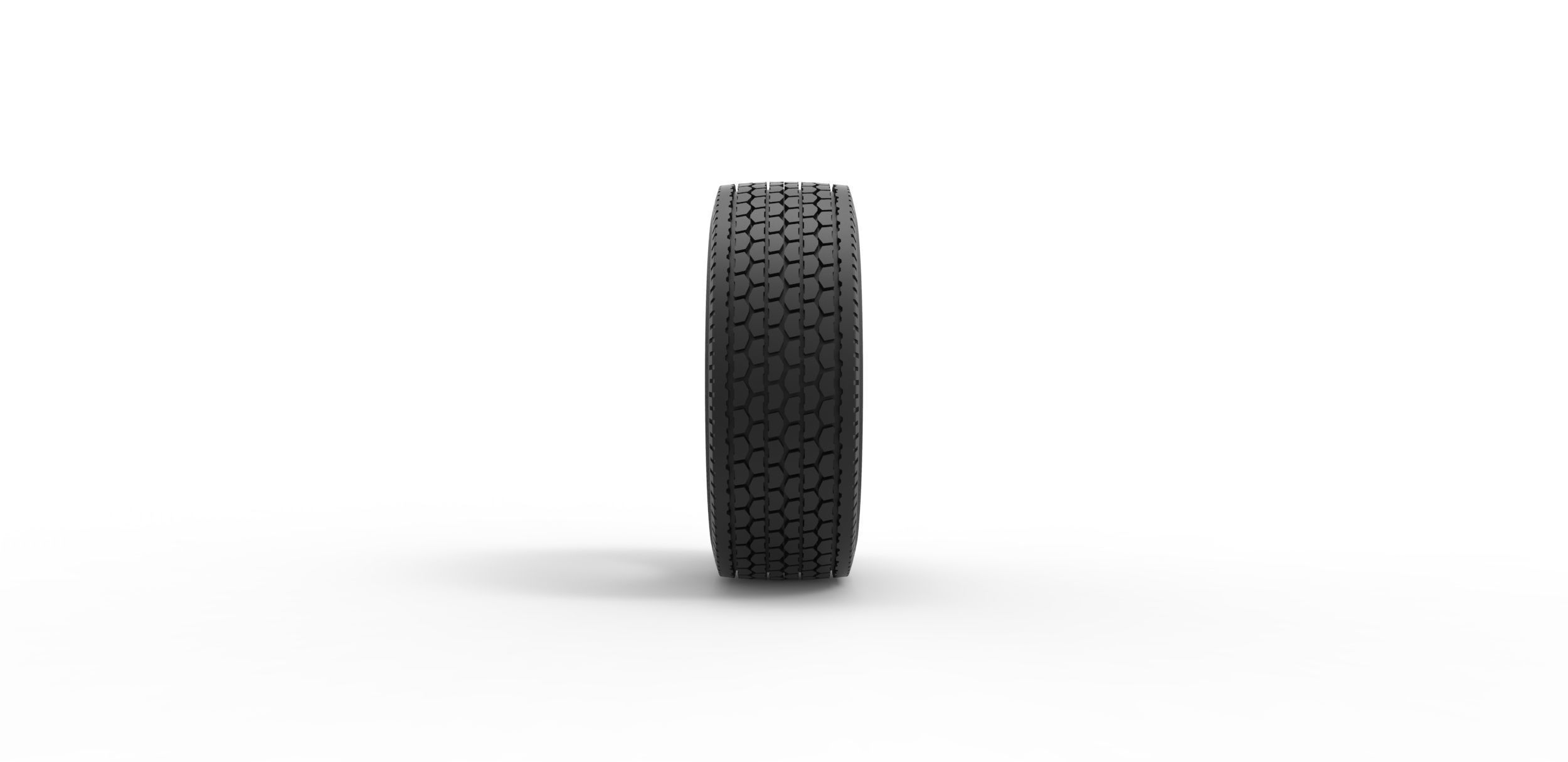 Semi truck tire 2 Scale 1 to 25 3D print model_3