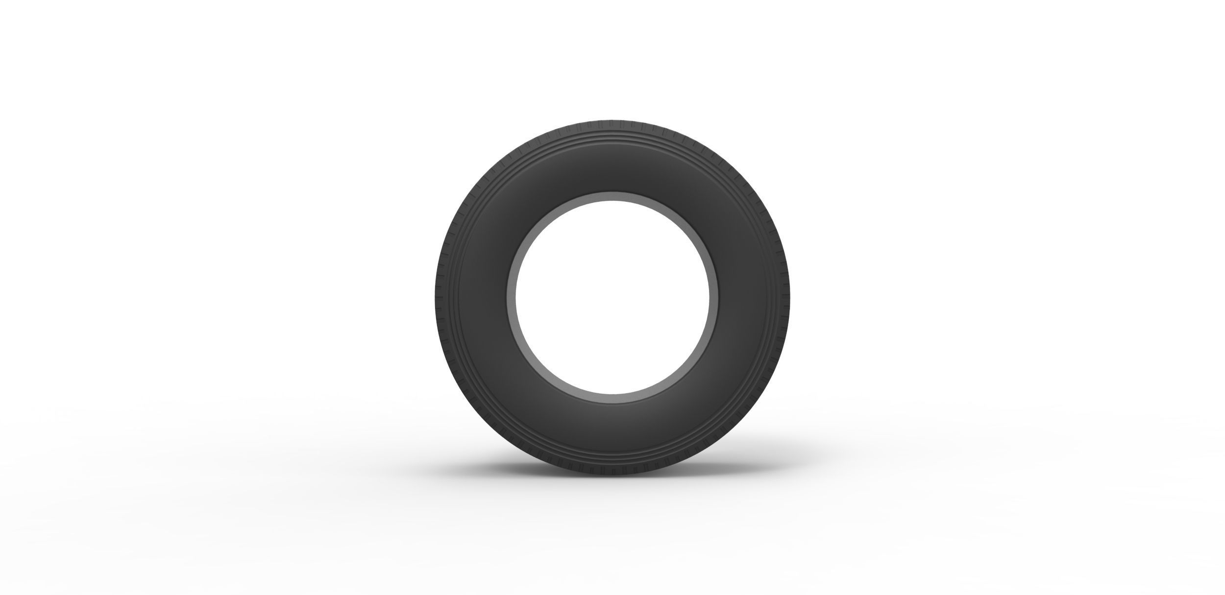 Semi truck tire 2 Scale 1 to 25 3D print model_4
