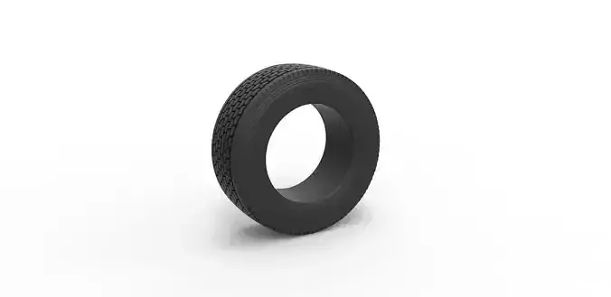 Semi truck tire 2 Scale 1 to 25