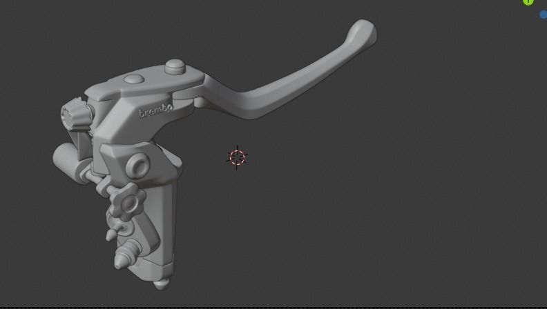 brembo motorcycle brake lever Low-poly 3D model_1