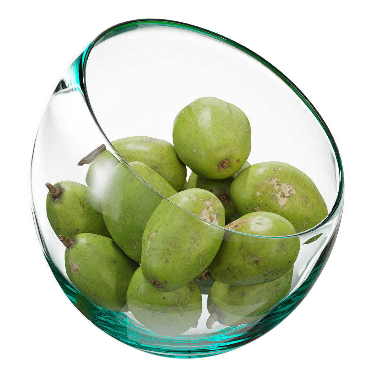 Large Slant Fruit Bowl ambarella 3D model_1
