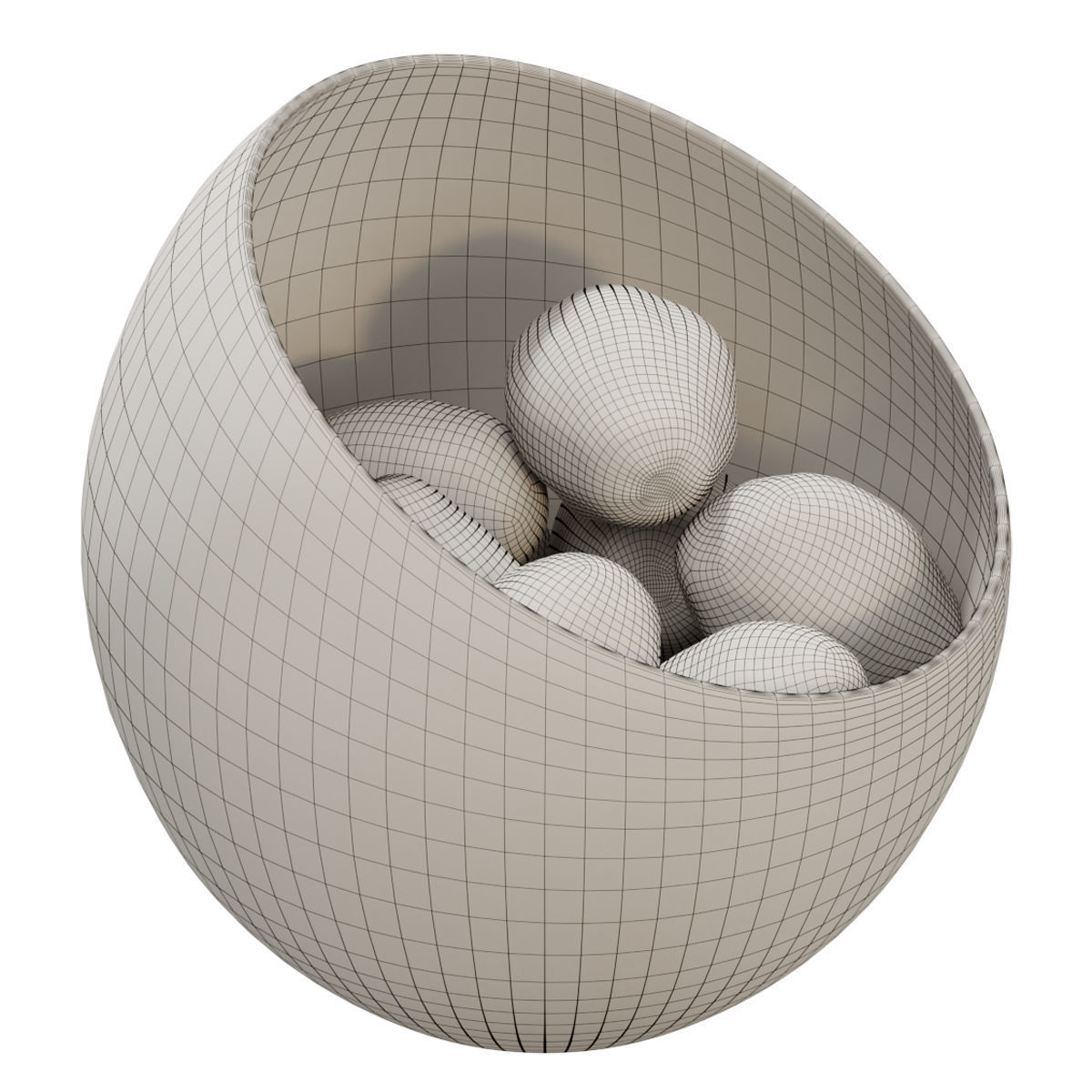 Large Slant Fruit Bowl ambarella 3D model_3