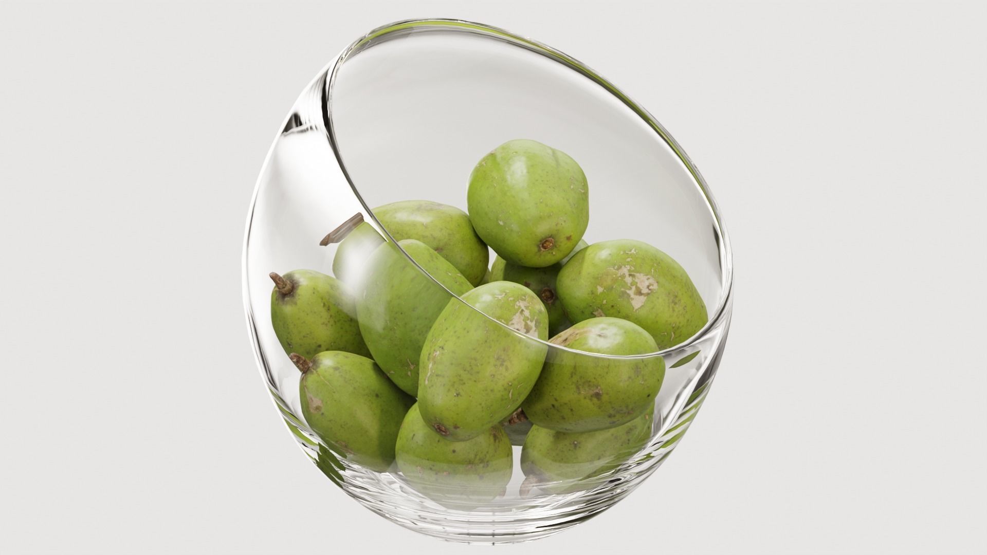 Large Slant Fruit Bowl ambarella 3D model_6