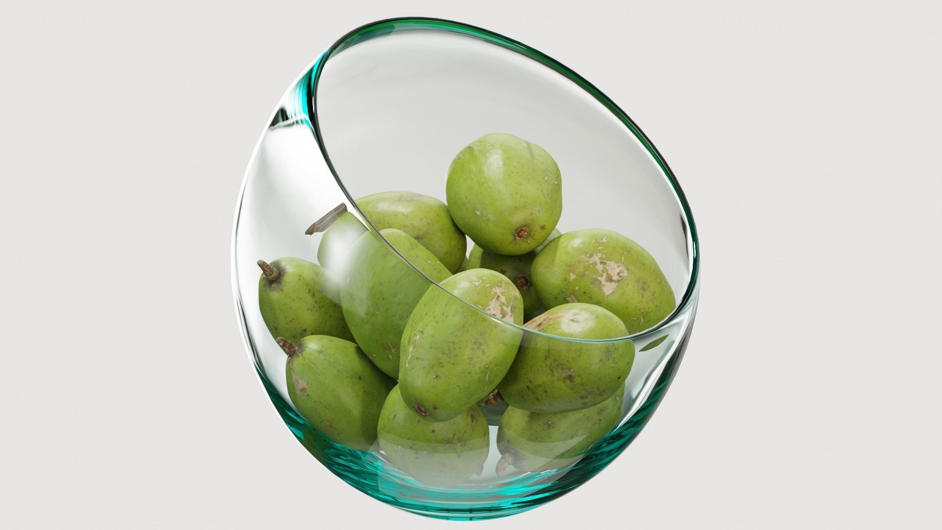 Large Slant Fruit Bowl ambarella 3D model_4