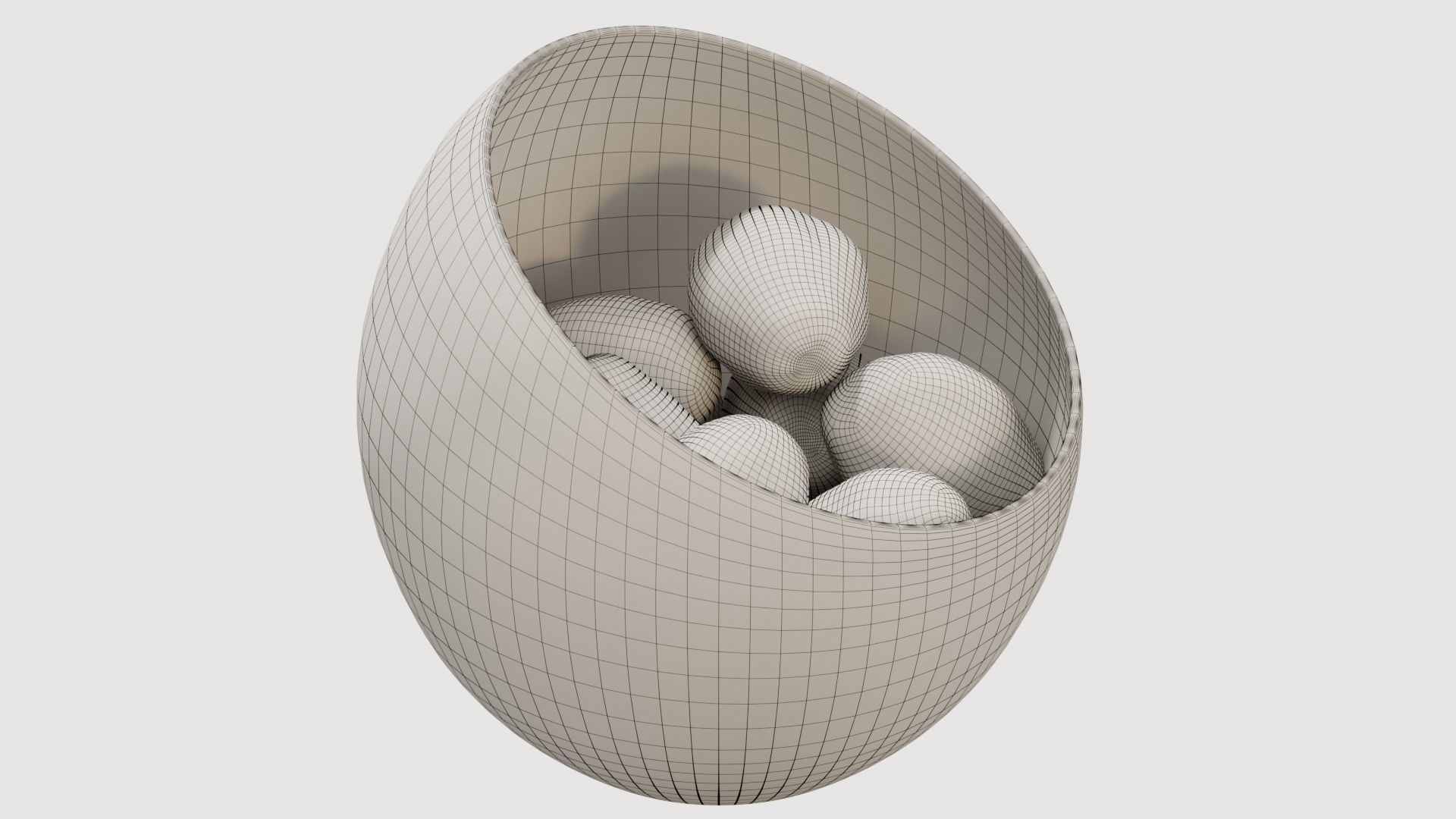 Large Slant Fruit Bowl ambarella 3D model_7