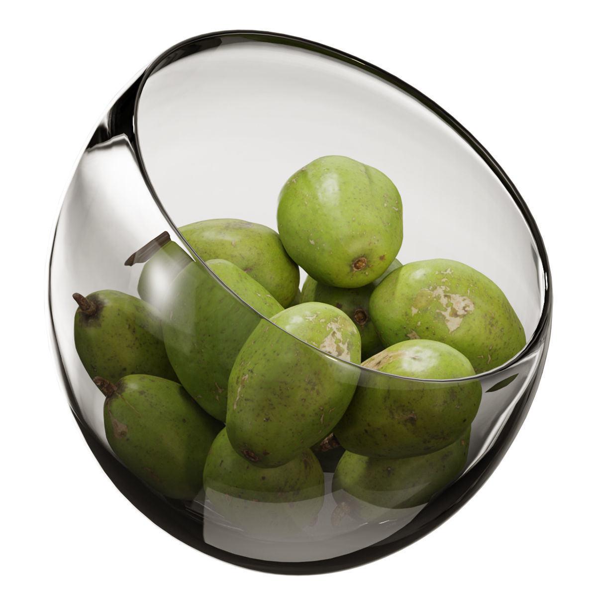 Large Slant Fruit Bowl ambarella 3D model_2