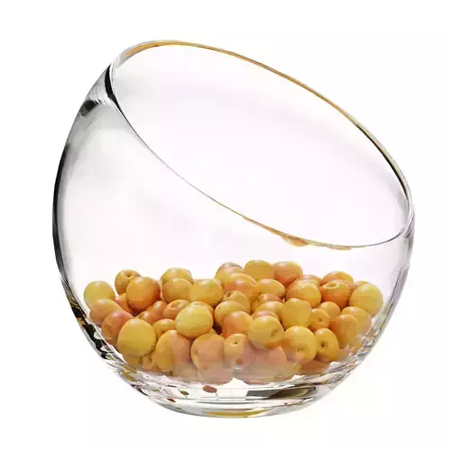 Large Slant Fruit Bowl Apricot  3D model