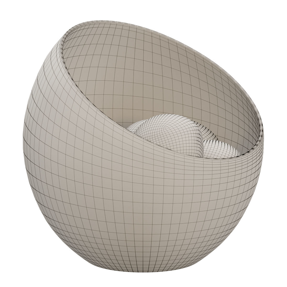 Large Slant Fruit Bowl oranges 3D model_7