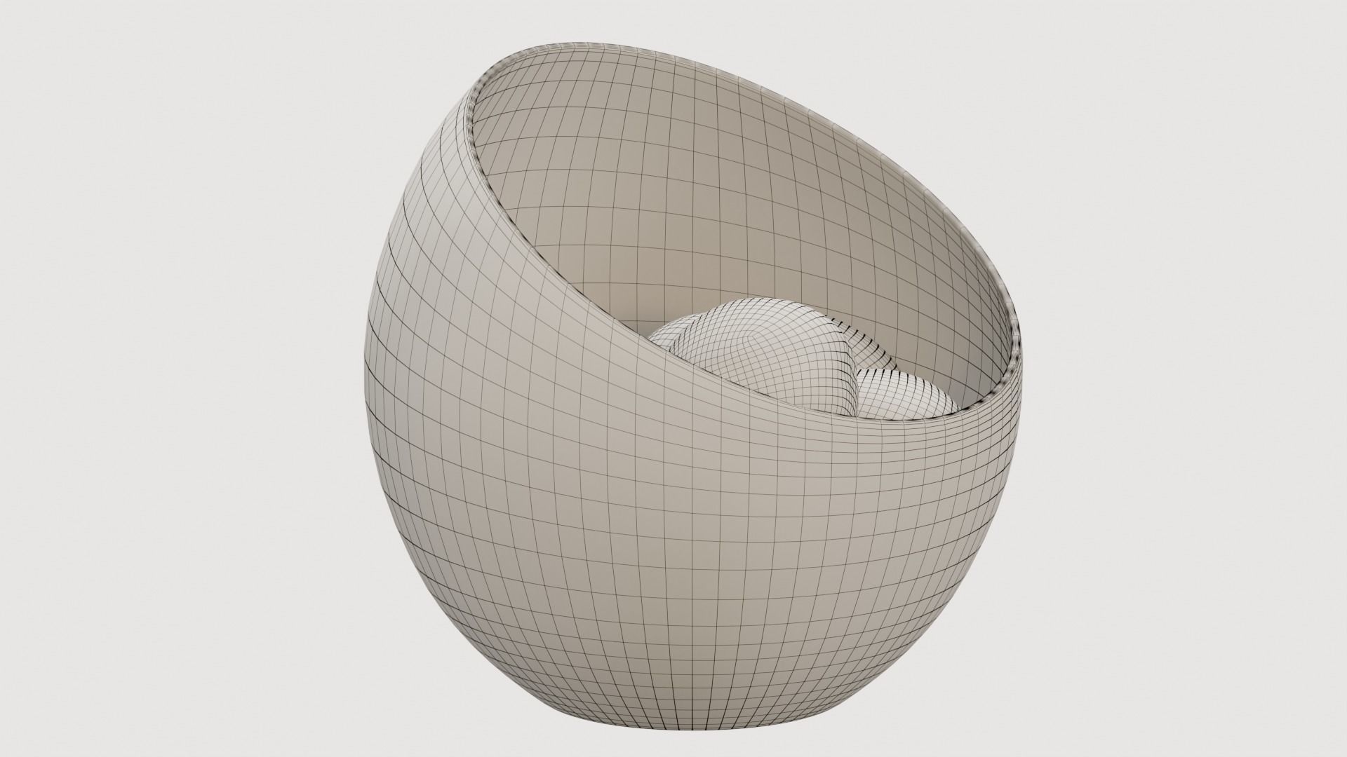 Large Slant Fruit Bowl oranges 3D model_6