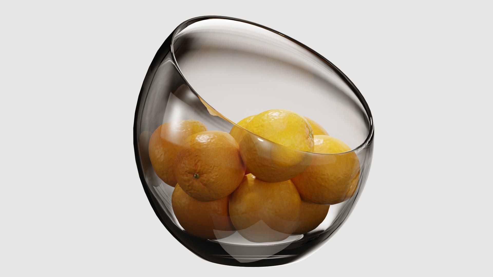 Large Slant Fruit Bowl oranges 3D model_5