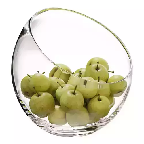 Large Slant Fruit Bowl pear 02 