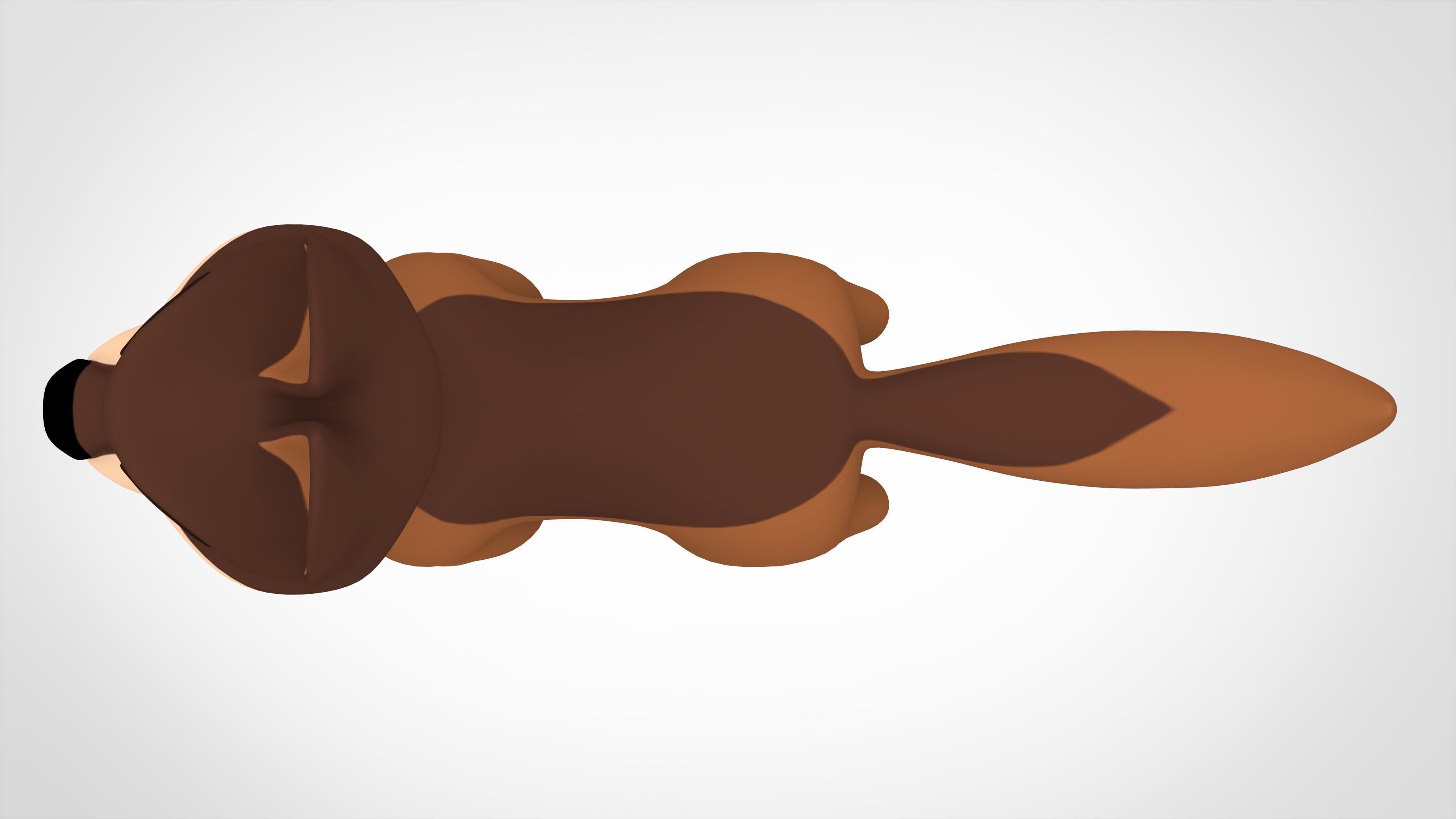 Blaze cartoon dog Low-poly 3D model_4