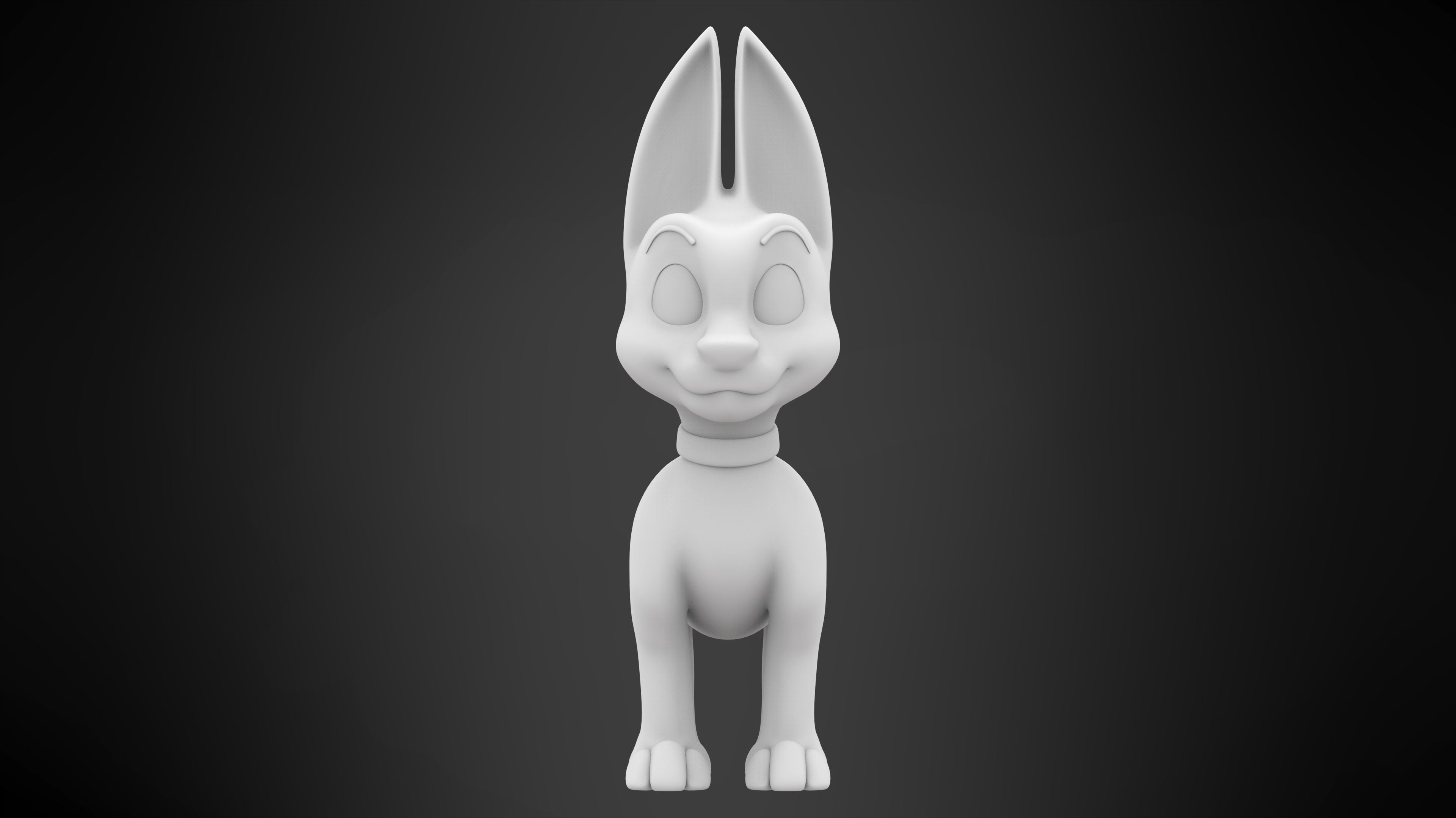 Blaze cartoon dog Low-poly 3D model_6