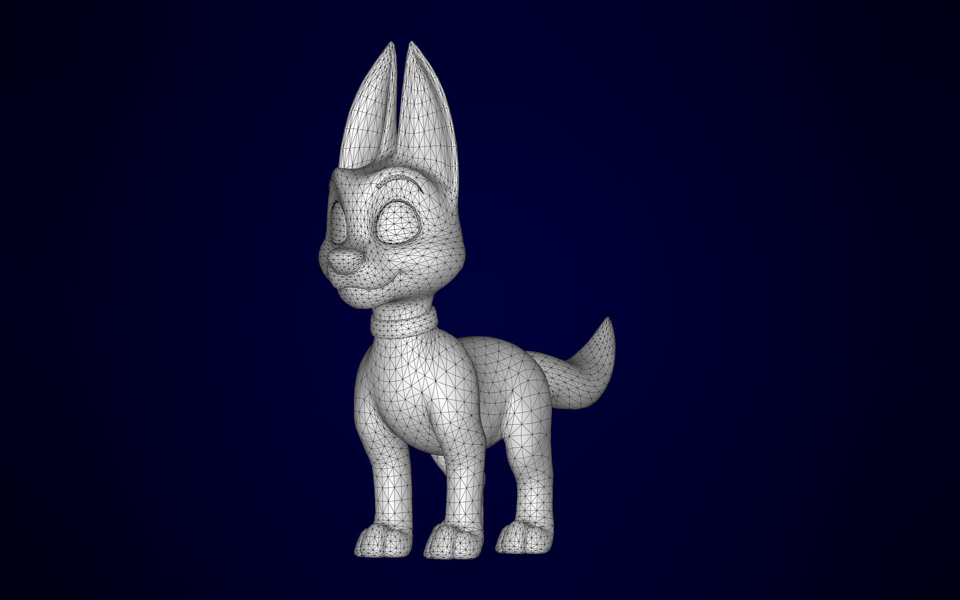 Blaze cartoon dog Low-poly 3D model_10