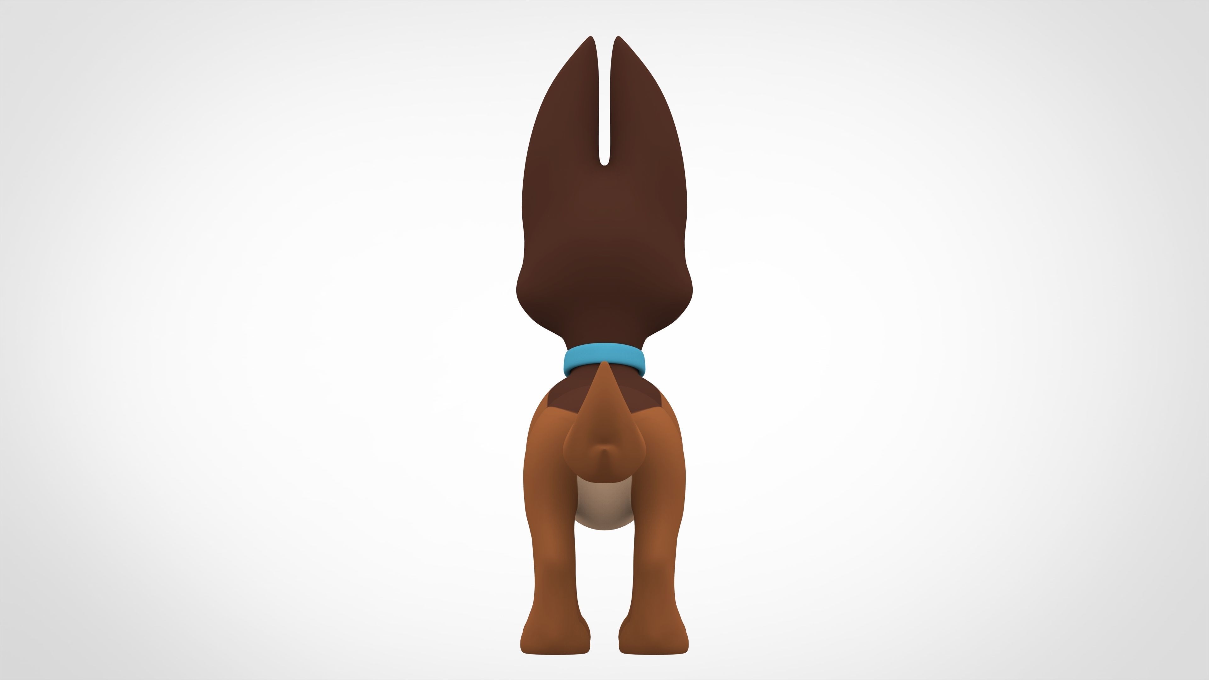 Blaze cartoon dog Low-poly 3D model_3