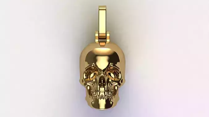 Skull Pendant Necklace 15 mm 3D print model