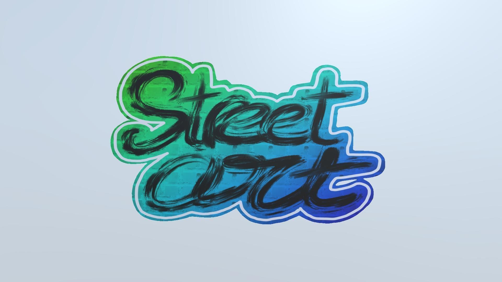 Graffiti Decals Pack Low-poly 3D model_4