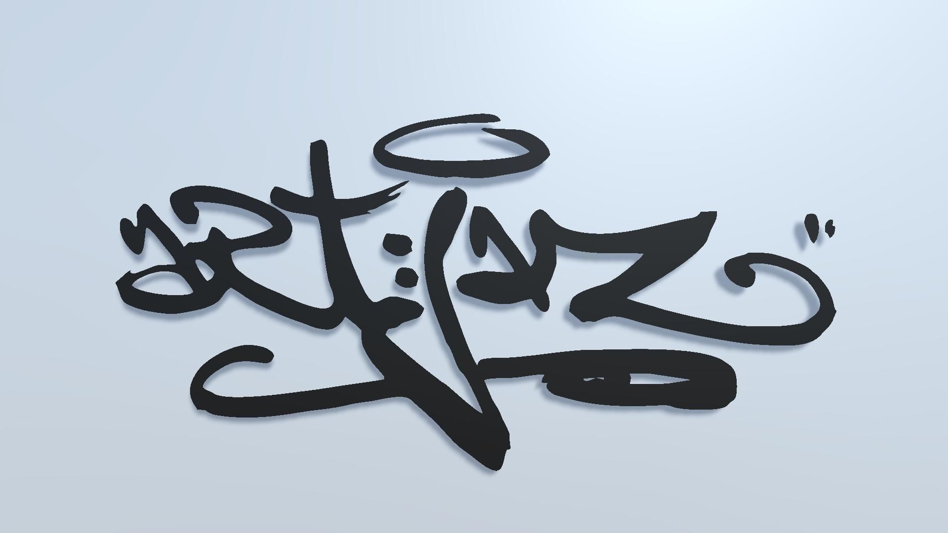 Graffiti Decals Pack Low-poly 3D model_2