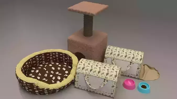 Carrying bag for cats with accessories