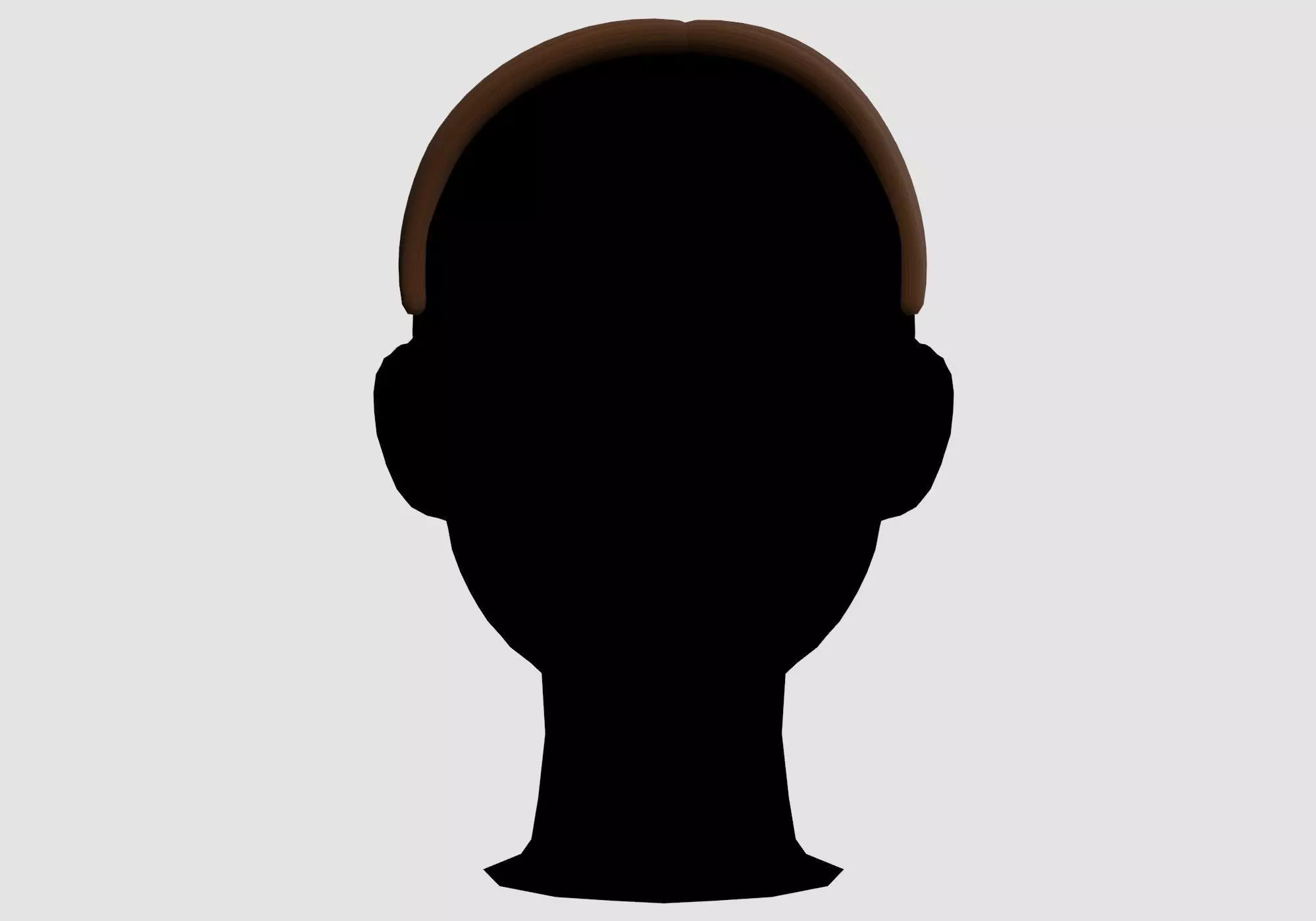 Simple Male Hairstyle  Low-poly 3D model_0