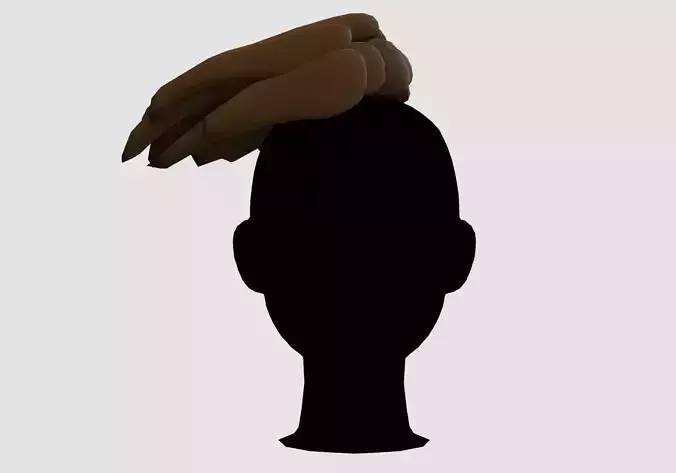Long Sides Hairstyle  Low-poly 3D model