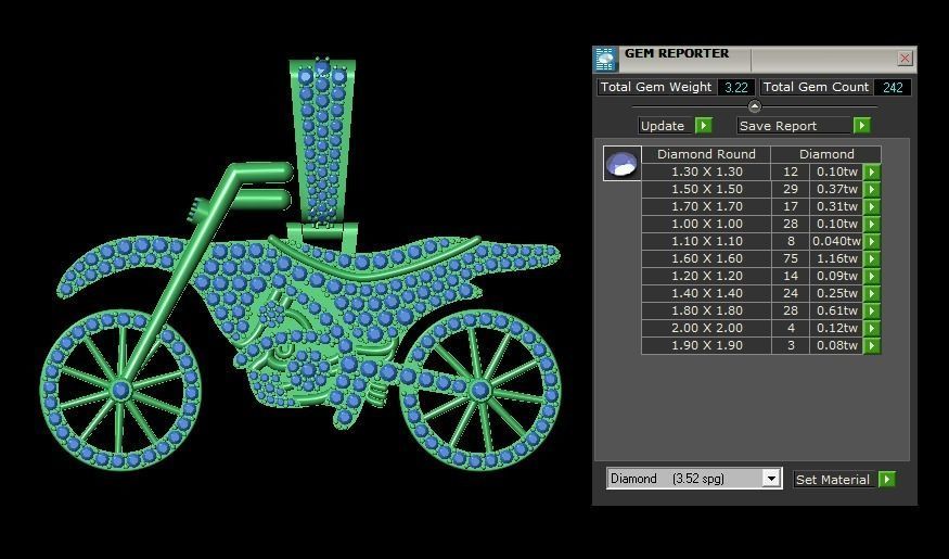 motorbike pendant 3D print model_6
