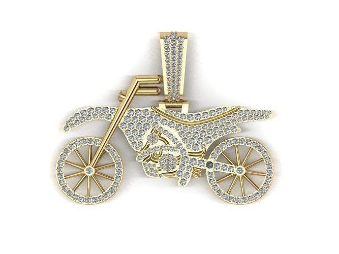 motorbike pendant 3D print model