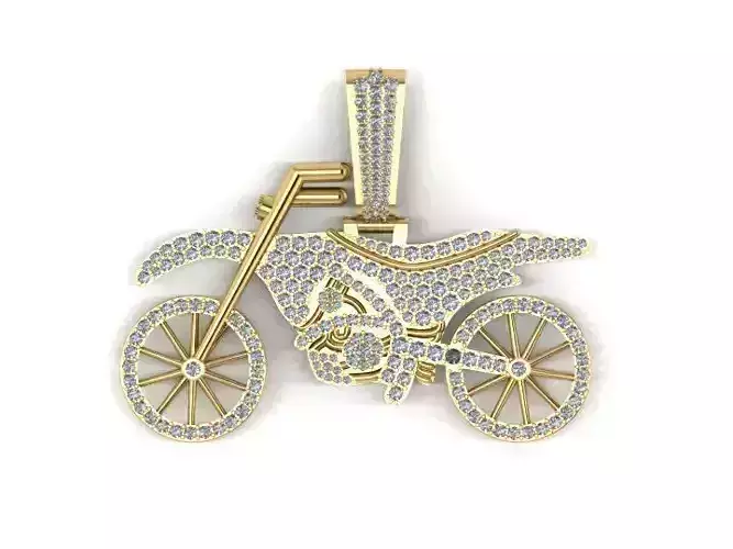 motorbike pendant 3D print model