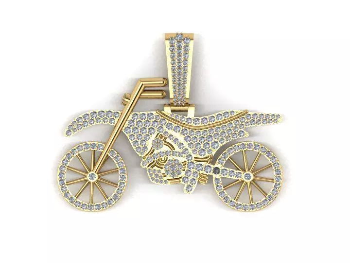 motorbike pendant 3D print model_0