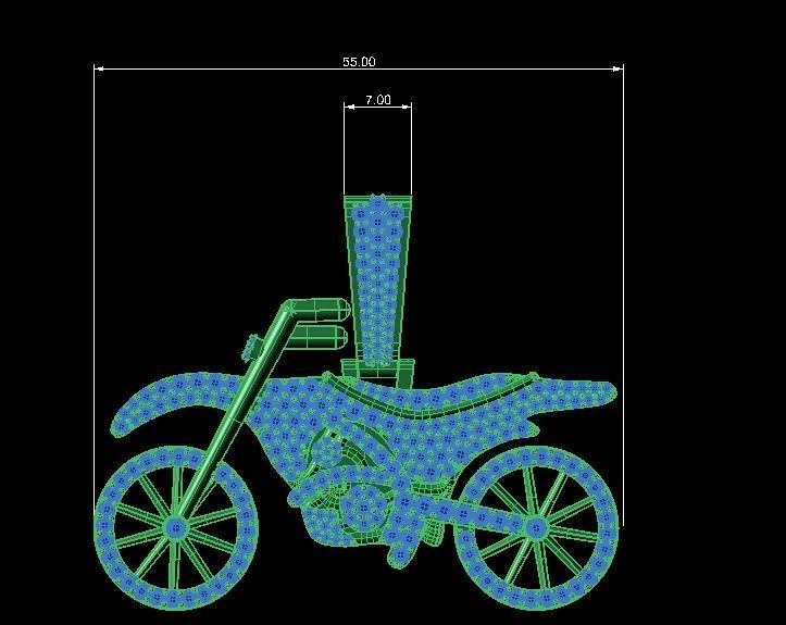 motorbike pendant 3D print model_4